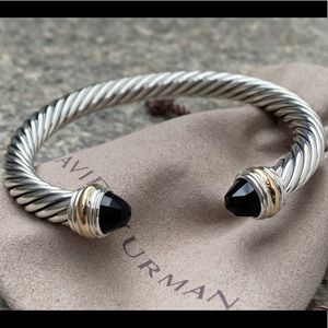 David Yurman Sterling Silver 14k Gold 7mm Bracelet